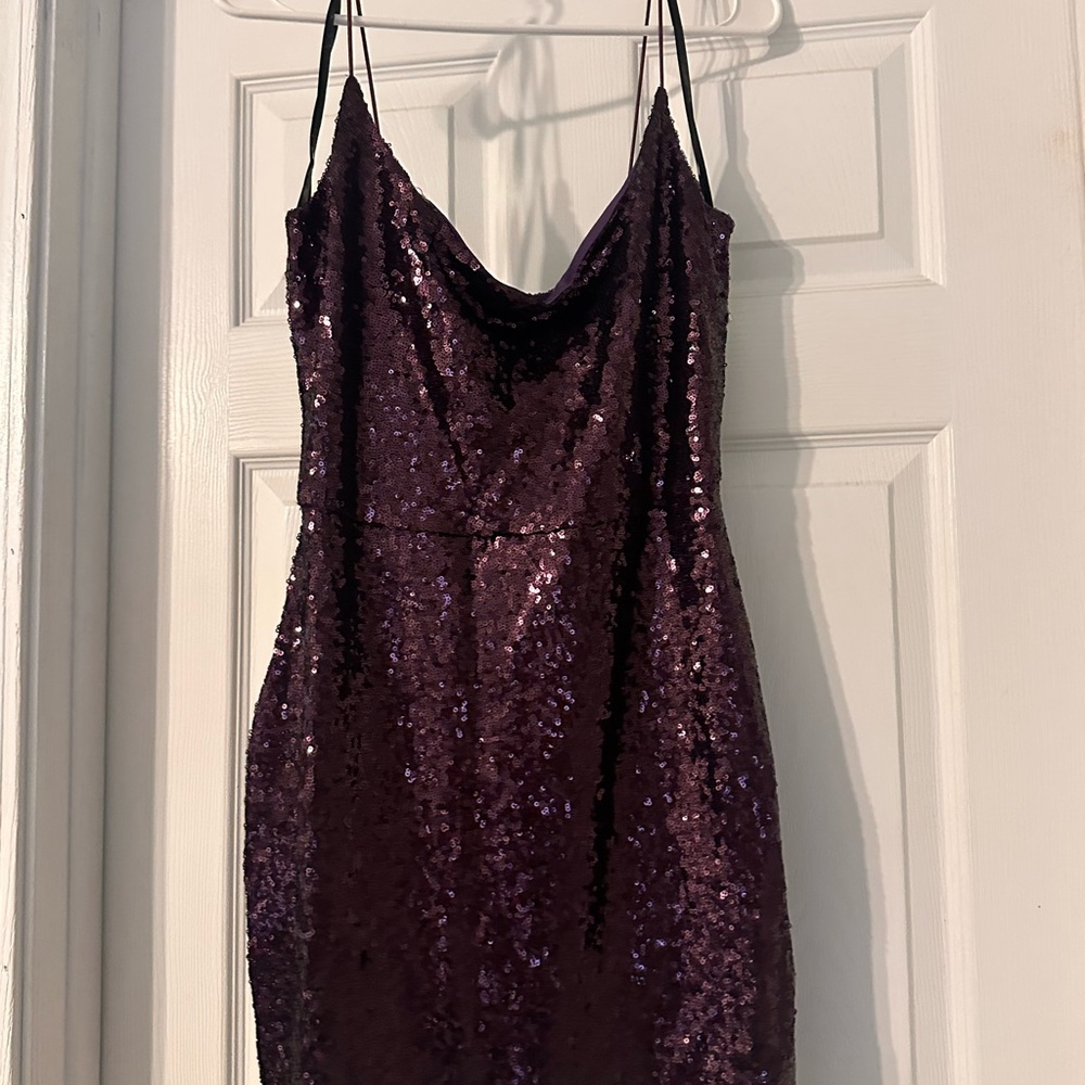 Windsor Deep Purple Sequin Mini Dress